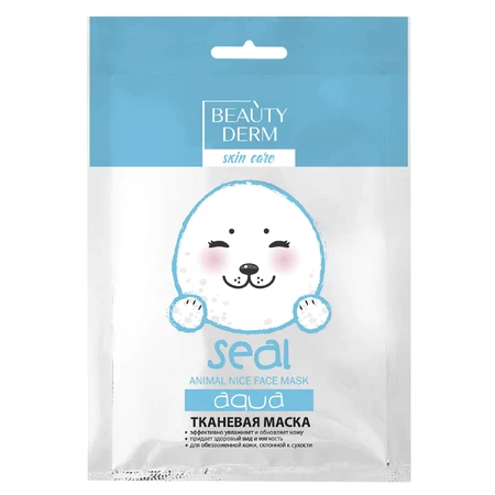 Маска для лица Beauty Derm тканевая увлажняющая Animal Seal Aqua 25 мл : цены и характеристики