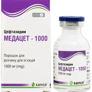 Медацет-1000 пор. д/р-ра д/ин. 1000 мг фл.
