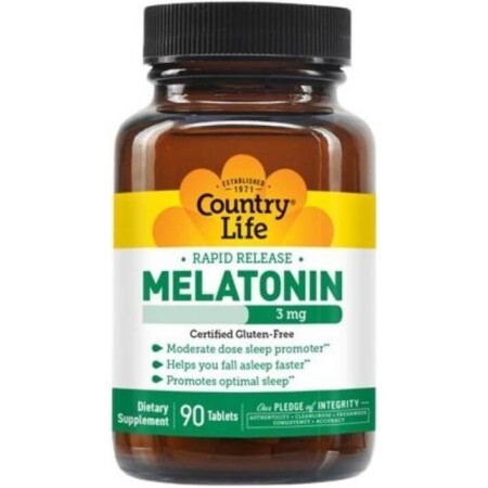 Мелатонін Country Life 3 мг таблетки, №90