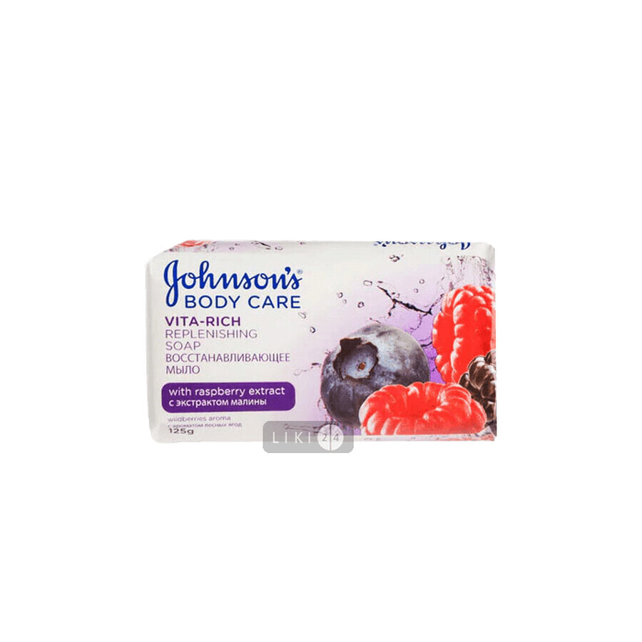 Твердое мыло Johnson's Body Care Vita Rich восстанавливающее с экстрактом малины, 125 г: цены и характеристики