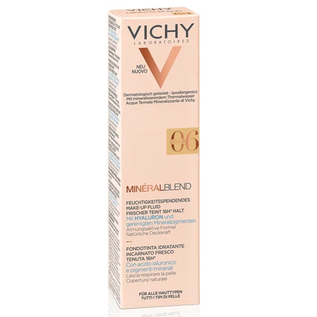 Тональный крем Vichy Mineralblend оттенок 6, 30 мл для придания коже естественного сияющего вида: цены и характеристики