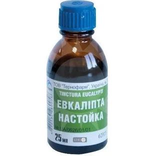 Евкаліпта настойка настоянка 25 мл фл.-крапельн., в пачці