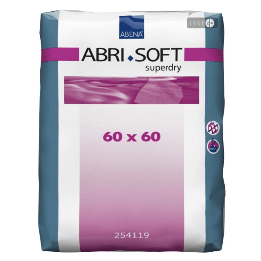 Одноразовые пеленки Abri-Soft Superdry поглощающие 60x60 см 30 шт: цены и характеристики