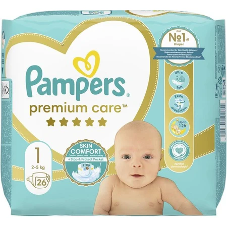 Подгузники Pampers Premium Care Newborn 1 2-5 кг 26 шт: цены и характеристики