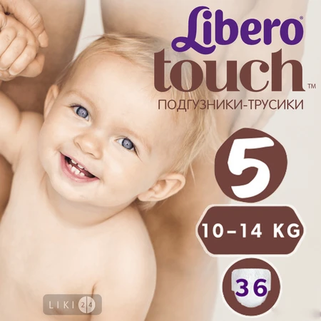 Подгузники детские Libero Touch 5 10-14 кг 36 шт: цены и характеристики