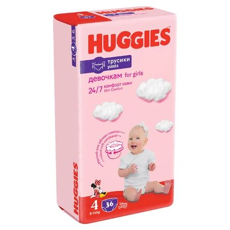 Трусики-підгузки Huggies для дівчаток 4 9-14 кг 36 шт: ціни та характеристики
