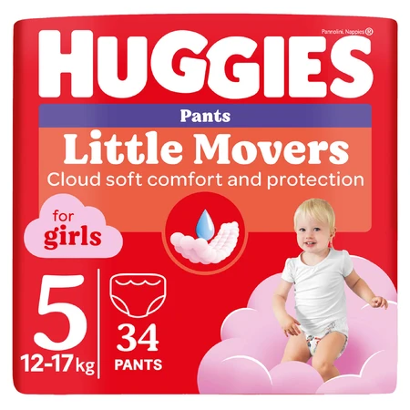 Трусики-подгузники Huggies для девочек 5 12-17 кг 34 шт: цены и характеристики