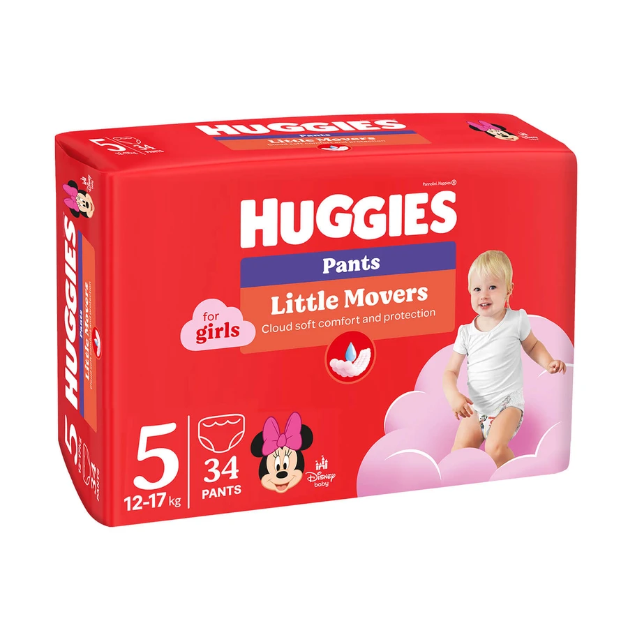 Трусики-подгузники Huggies для девочек 5 12-17 кг 34 шт: цены и характеристики