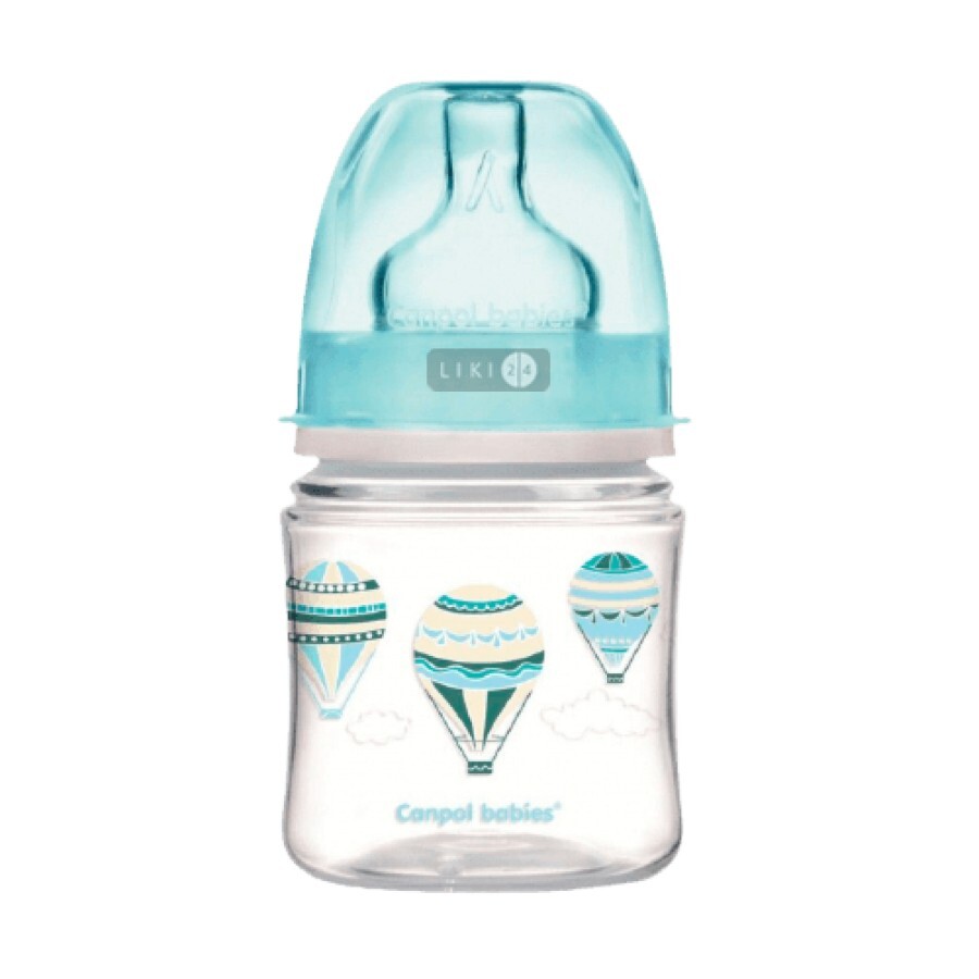 Бутылка Canpol Babies EasyStart с широким отверстием антиколикова PP In the Clouds синяя 120 мл: цены и характеристики