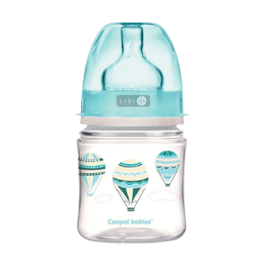 Пляшка Canpol Babies EasyStart з широким отвором антиколікова PP In the Clouds синя 120 мл: ціни та характеристики