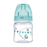 Пляшка Canpol Babies EasyStart з широким отвором антиколікова PP Let's Celebrate синя 120 мл