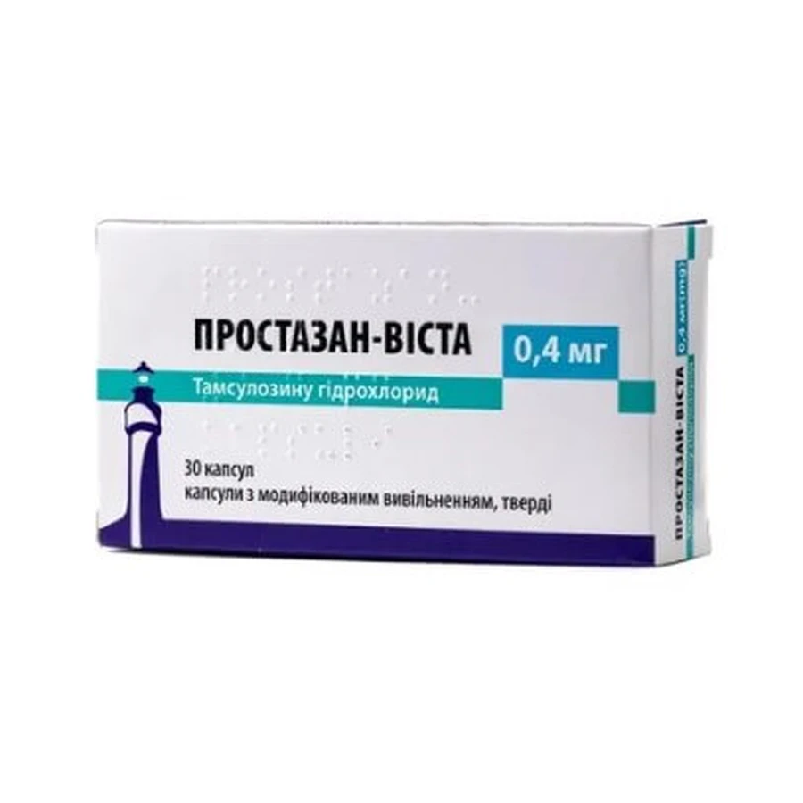 Простазан-виста капс. с модиф. высвоб. 0,4 мг блистер, в карт. коробке №30: цены и характеристики