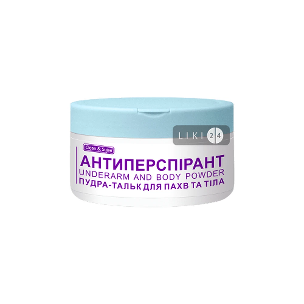 Пудра-тальк антиперспірант Clean&Sujee 120 г: ціни та характеристики