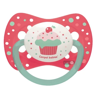 Пустушка силіконова Canpol Babies Cupcake симетрична рожева 0-6 міс 1 шт 23/282
