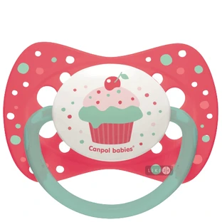 Пустушка силіконова Canpol Babies Cupcake симетрична рожева 6-18 міс 1 шт 23/283