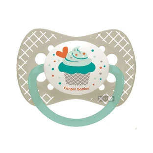 Пустушка силіконова Canpol Babies Cupcake сіра симетрична 6-18 міс 1 шт 23/283