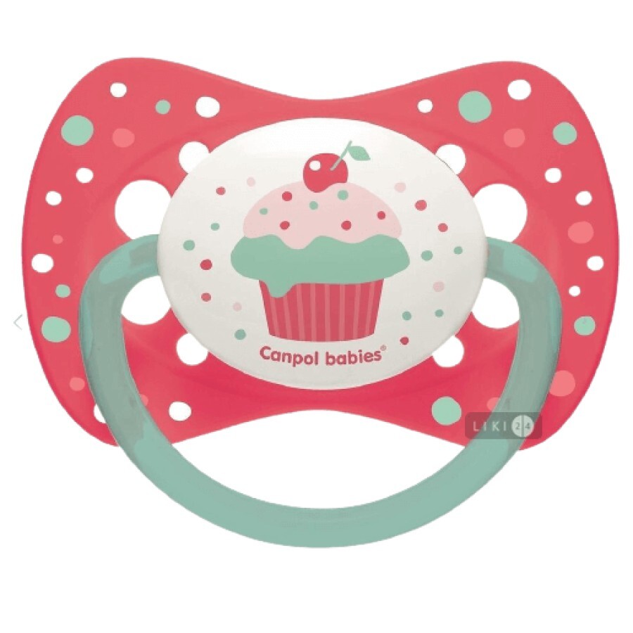 Пустушка силіконова Canpol Babies Cupcake симетрична сіра 18+ міс 1 шт 23/284: ціни та характеристики