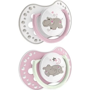 Пустушка Lovi Night & Day Girl, Hippo 22/809, з 0-3 місяців силіконова, динамічна, №2