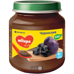 Пюре Milupa Чернослив, 125 г, с 4 месяцев