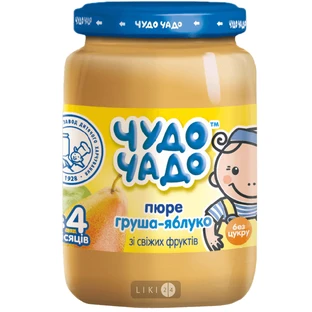 Пюре Чудо-Чадо Pouch Груша і Яблуко, цукор, 90г