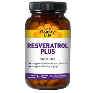 Ресвератрол плюс Country Life Resveratrol Plus капсулы, №60