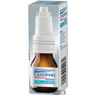 Санорин крап. назал. 0,1 % фл. 10 мл