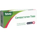 Симвастатин-Тева табл. п/плен. оболочкой 40 мг блистер №30: цены и характеристики