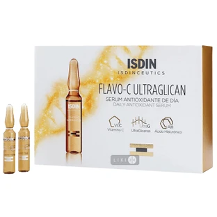 Сироватка Isdin Flavo-C Ultraglican для обличчя денна антиоксидантний 10 х 2 мл
