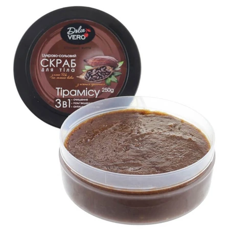 Скраб косметический сахарно-солевой Dolce Vero 250 г, тирамису: цены и характеристики