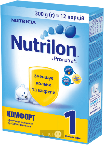 

Суха суміш Nutrilon Комфорт 1 300 г, 0-6 міс. 300 г