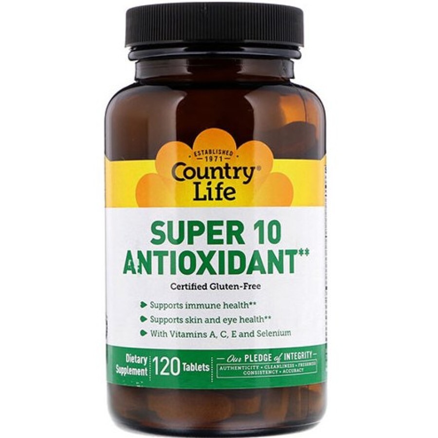 Витаминно-минеральный комплекс Country Life Super 10 Antioxidant таблетки, №120: цены и характеристики