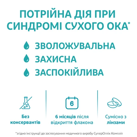 СуперОптик Комплит глазные капли, 10 мл: цены и характеристики