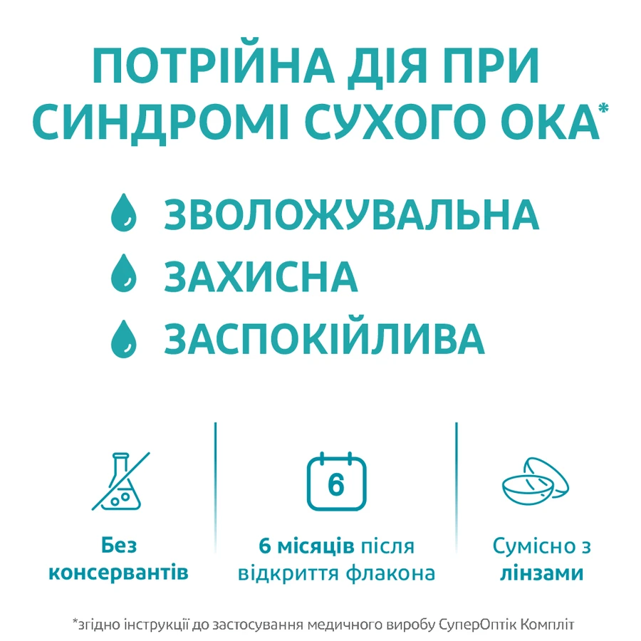 СуперОптик Комплит глазные капли, 10 мл: цены и характеристики