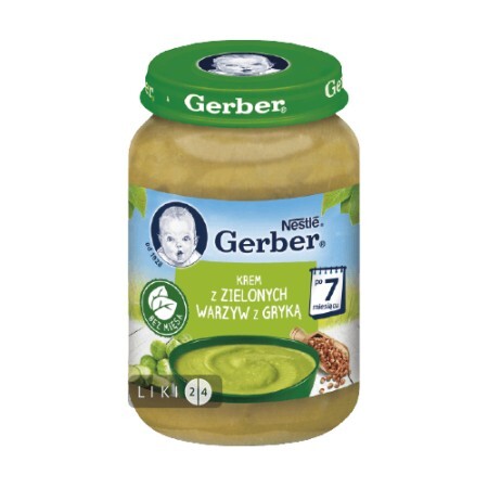 Детский суп-пюре Gerber из зеленых овощей и гречкой с 7 месяцев 190 г