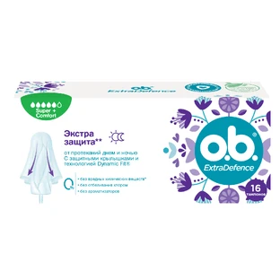 Тампони o.b. ExtraDefence Super+ Comfort 16 шт