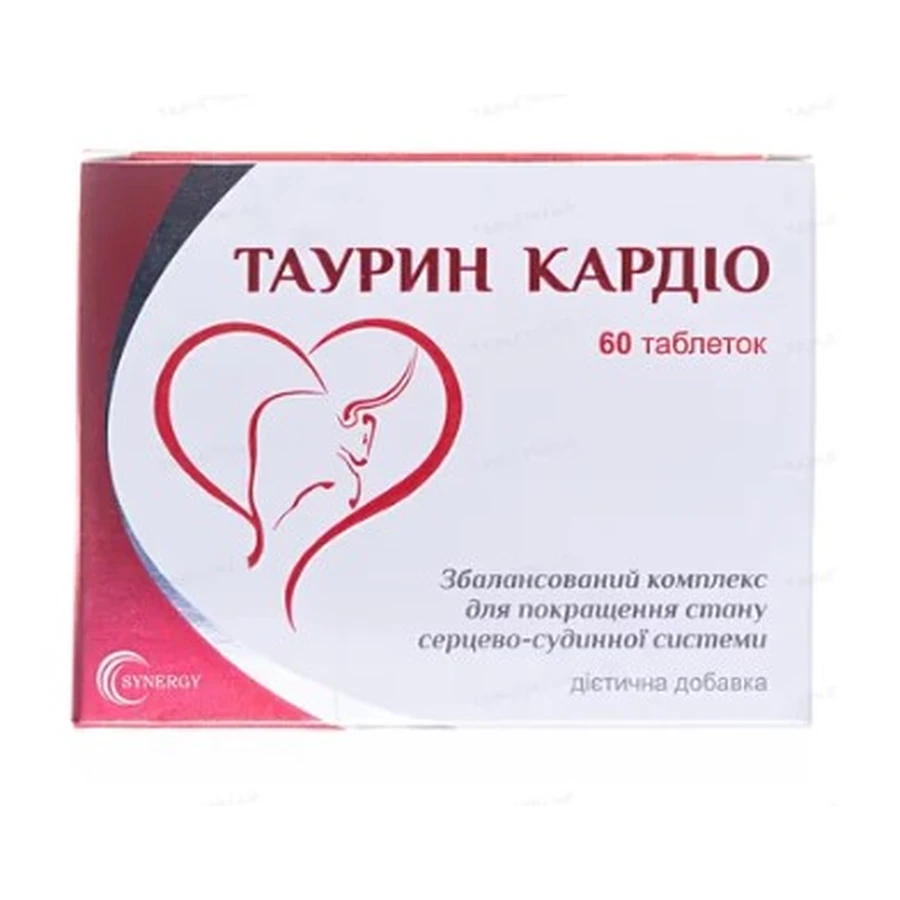 Таурин Кардіо таблетки в/о №60: ціни та характеристики