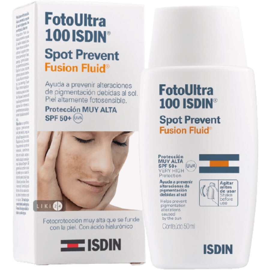Флюид для лица Isdin Foto Ultra Spot Prevent / Fusion Fluid SPF 50+ 50 мл: цены и характеристики