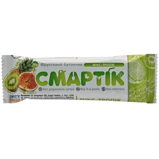 Фруктовий батончик Смартік Мікс-тропік, 30 г