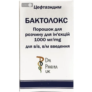 Бактолокс 1 г порошок для раствора для инъекций, флакон