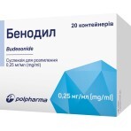 Беноділ сусп. д/розпилен. 0,25 мг/1 мл контейнер 2 мл №20: ціни та характеристики