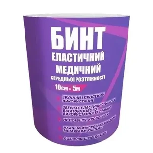 Бинт еластичний teta 10 см х 5 м, середн. растяж.