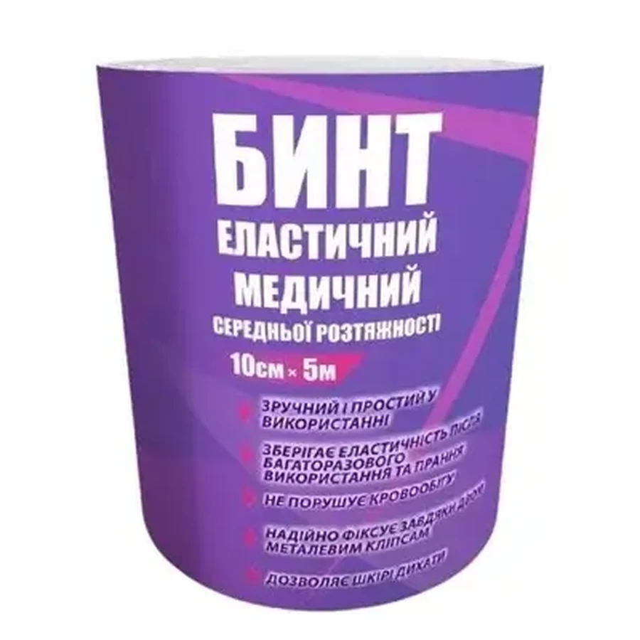 Бинт еластичний teta 10 см х 5 м, середн. растяж.: ціни та характеристики