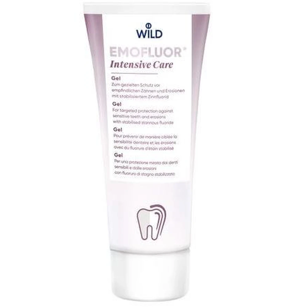 Гель Dr. Wild Emofluor Intesive Care 0,4% із стабілізованим фторидом олова, 75 мл: ціни та характеристики