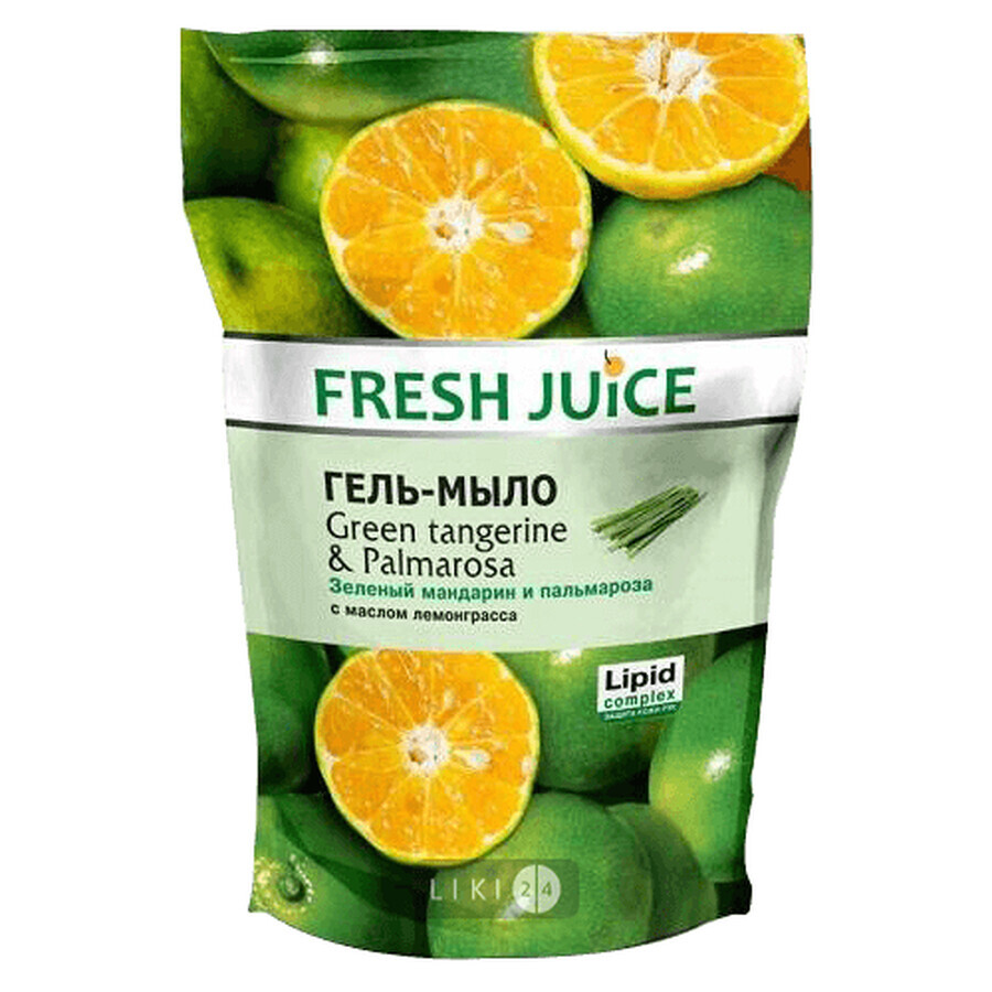 Гель-мило Fresh Juice Green Tangerine & Palmarosa, 460 мл дой-пак: ціни та характеристики