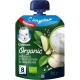 Пюре фруктово-йогуртное Gerber Organic Яблоко со злаками пауч, 90 г