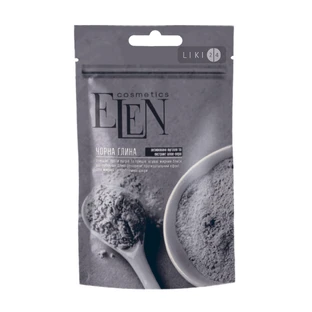 Глина Elen Cosmetics чорна з активованим вугіллям і екстрактом алое-вера, 50 г