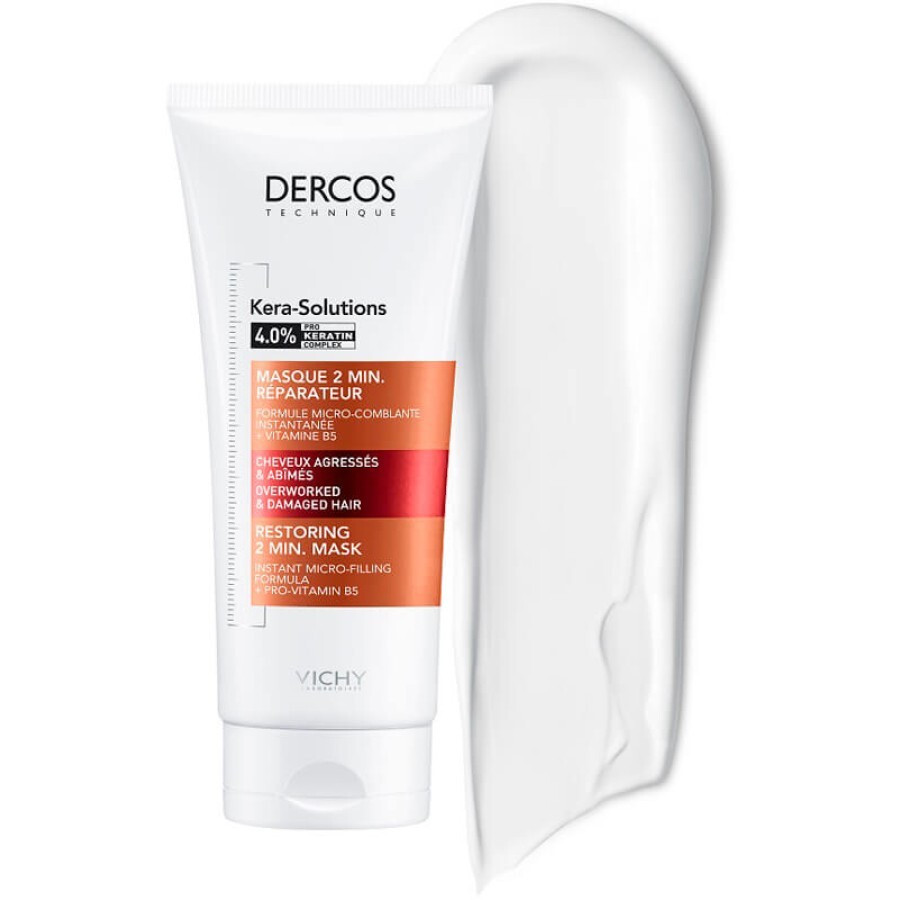 Маска для волосся Vichy Dercos Kera-Solutions відновлююча 2-хвилинна маска з комплексом Про-Кератин, 200 мл: ціни та характеристики