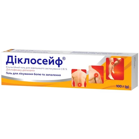 Диклосейф 1,16 % гель, 100 г: цены и характеристики