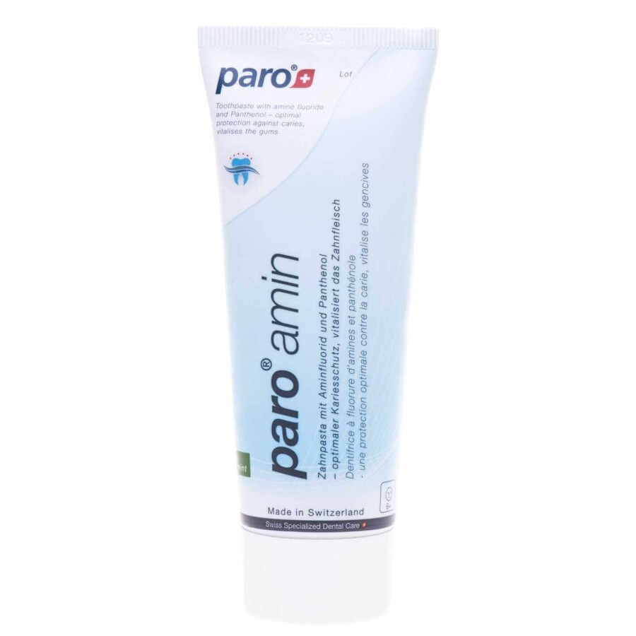 Зубна паста paro amin 1250 ppm на основі амінофториду, 75 мл: ціни та характеристики