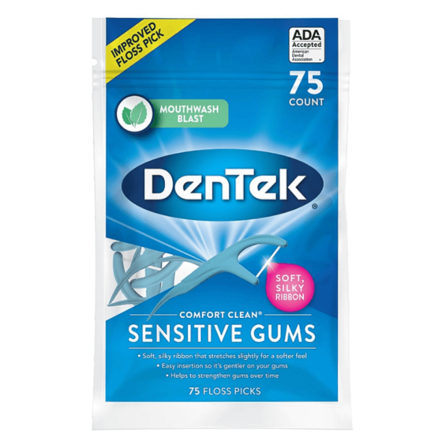 Зубна нитка DenTek Комфортне очищення флос-зубочистки, №75: ціни та характеристики